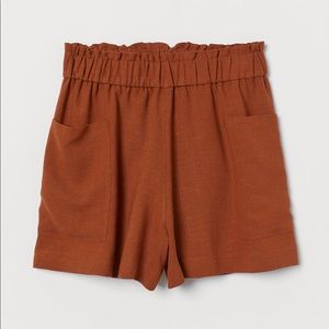 Linen-blend Shorts High Waist Size XS